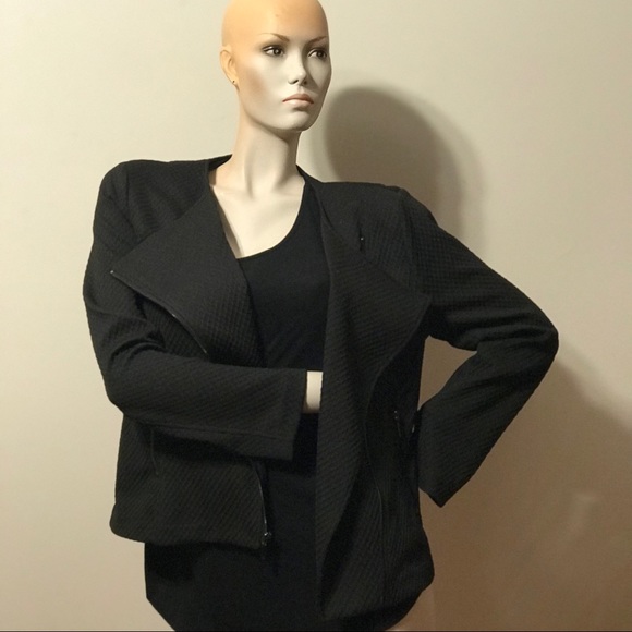 Alfani Long Sleeve Jacquard Zipper Front Jacket - Picture 4 of 5